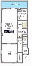 プリーモタナカ 1LDKの間取図画像