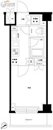ルーブル川崎中丸子 1Kの間取図画像