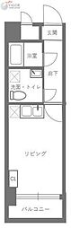 ウィルテラス横浜サウス ワンルームの間取図画像