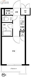 ルーブル武蔵小杉参番館 1Kの間取図画像