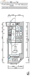 RELUXIA横濱吉野町3 1Kの間取図画像