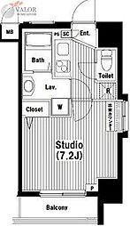 グランド・ガーラ新横浜South 1Kの間取図画像