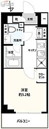 クラリッサ横浜ロッソ 1Kの間取図画像