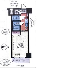 コスモフォーラム三鷹 1Kの間取図画像