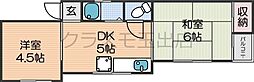 エトワール住之江 2DKの間取図画像
