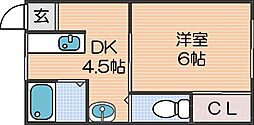 ハイツ楓 1DKの間取図画像