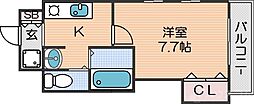 M'PLAZA住吉公園壱番館 1Kの間取図画像