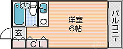 朝日プラザパレ・セーヌ ワンルームの間取図画像