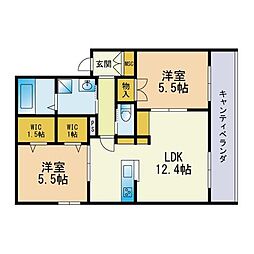 間取図画像 2LDK