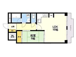 ネオハイツ南公園 1LDKの間取図画像