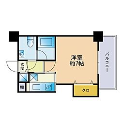エステート.モア大濠公園通り 1Kの間取図画像