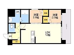 MODERNPALAZZO六本松Station 2LDKの間取図画像