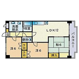 レジデンス鳥飼 3LDKの間取図画像
