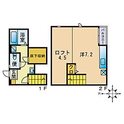 MAISONETICADVANCEeggbell ワンルームの間取図画像