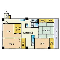 大濠レナーク 4LDKの間取図画像