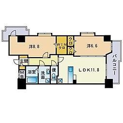 モンテ・オットー西公園 2LDKの間取図画像