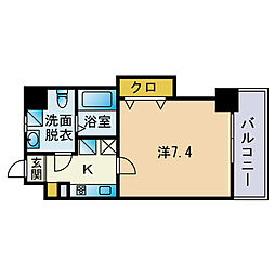 ミ・シュール西公園 1Kの間取図画像