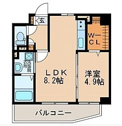 セントヴィラ大濠2 1LDKの間取図画像