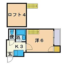 CASA・PRIMAVERA 1Kの間取図画像