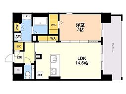 S-RESIDENCE大手門awesome 1LDKの間取図画像