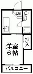 フレックス桜坂ヒルズ 1Kの間取図画像