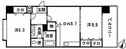 グランパーク天神 2LDKの間取図画像