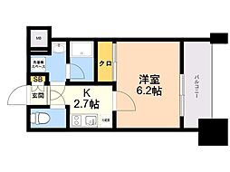 エンクレスト天神PORT 1Kの間取図画像