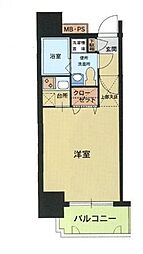 エステート・モア天神倶楽部 1Kの間取図画像