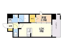 エンクレスト大手門GLOW 1LDKの間取図画像