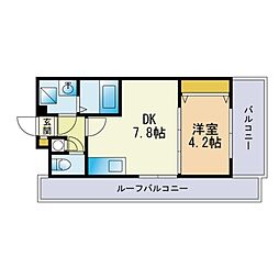 赤坂ランドマークタワー 1DKの間取図画像