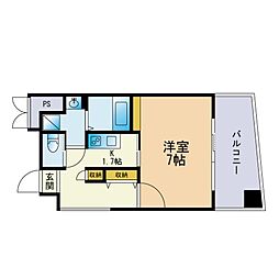 エンクレストけやき通り ワンルームの間取図画像