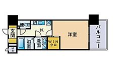 エンクレスト天神メルス2 1Kの間取図画像
