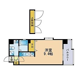 ローズモント・フレア舞鶴 ワンルームの間取図画像