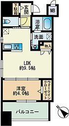 CLUB赤坂レジデンス 1LDKの間取図画像