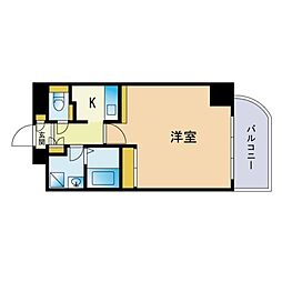 サヴォイ天神クォーター 1Kの間取図画像