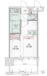 グランフォーレ博多プレミアベイサイド 1DKの間取図画像