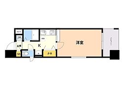 エンクレスト天神東2 1Kの間取図画像