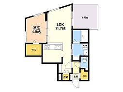quador Contigo平和 1LDKの間取図画像