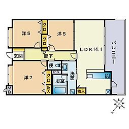 間取図画像 3LDK