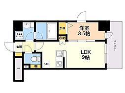 Pavana Jionne寺町通り 1LDKの間取図画像