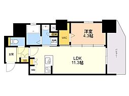 エンクレスト天神TERRACE 1LDKの間取図画像