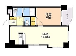 アイヴェール平尾 1LDKの間取図画像