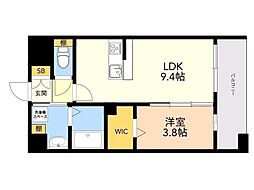 KL天神南 1LDKの間取図画像