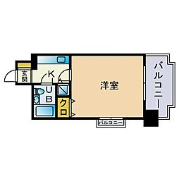 エクセランス・ド・天神 1Kの間取図画像