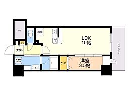 シンセラティ薬院 1LDKの間取図画像