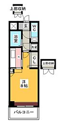 エステート・モア浄水通り 1Kの間取図画像