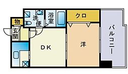 エステート・モア警固本通り 2Kの間取図画像