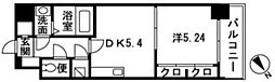 エスティメゾン薬院 1DKの間取図画像