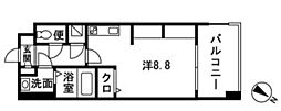 エスティメゾン薬院 ワンルームの間取図画像
