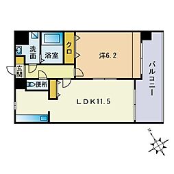 リブル高砂 1LDKの間取図画像